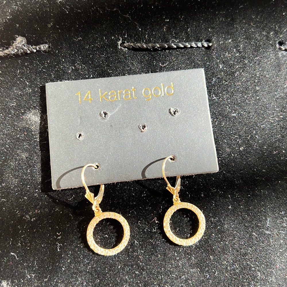 14kt Italian yellow gold earrings